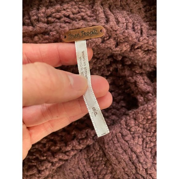 Free people beachy slouch sweater in mauve size S oversized - Picture 3 of 6